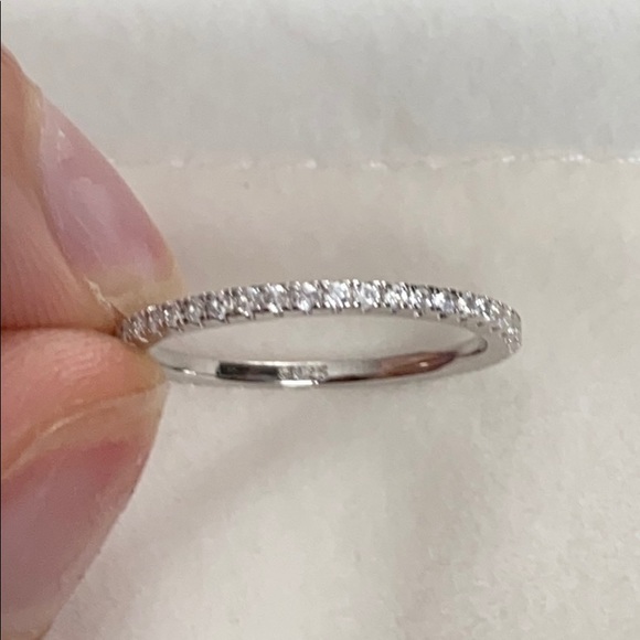 925 Sterling Silver CZ Eternity Band - Picture 5 of 6